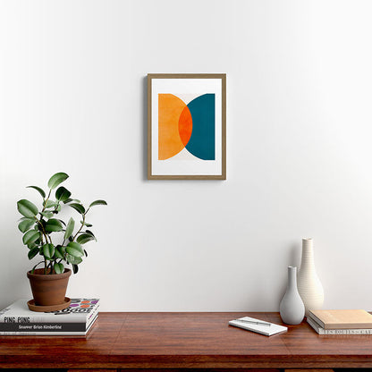 Mid Century Eclipse / Abstract Geometric Framed Art Print Gallery Image 14