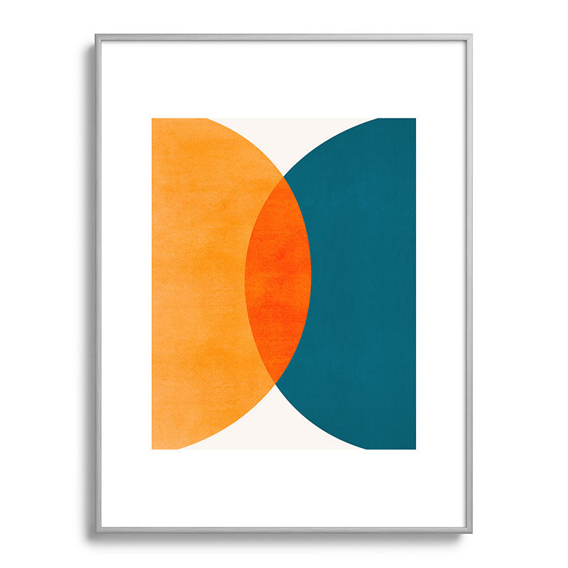Mid Century Eclipse / Abstract Geometric Framed Art Print Gallery Image 134