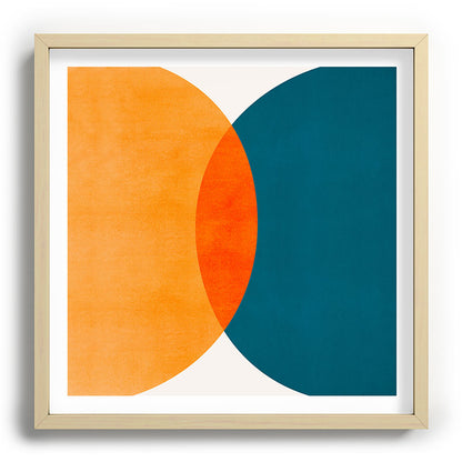 Mid Century Eclipse / Abstract Geometric Framed Art Print Gallery Image 109