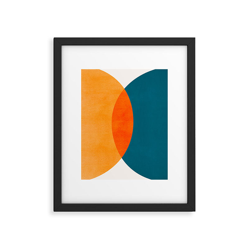 Mid Century Eclipse / Abstract Geometric Framed Art Print Gallery Image 6