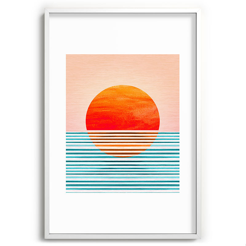 Minimalist Sunset III / Abstract Landscape Framed Art Print Gallery Image 110
