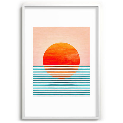 Minimalist Sunset III / Abstract Landscape Framed Art Print Gallery Image 110