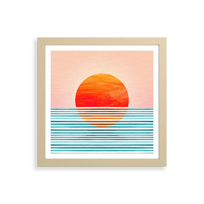 Minimalist Sunset III / Abstract Landscape Framed Art Print Gallery Image 71
