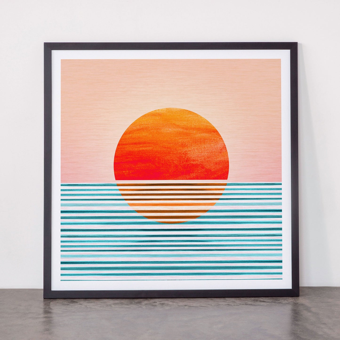 Minimalist Sunset III / Abstract Landscape Framed Art Print Gallery Image 55