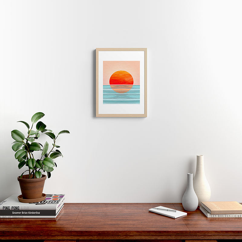 Minimalist Sunset III / Abstract Landscape Framed Art Print Gallery Image 23