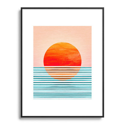 Minimalist Sunset III / Abstract Landscape Framed Art Print Gallery Image 116