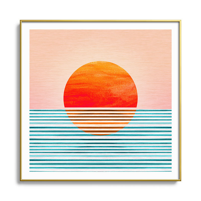 Minimalist Sunset III / Abstract Landscape Framed Art Print Gallery Image 136