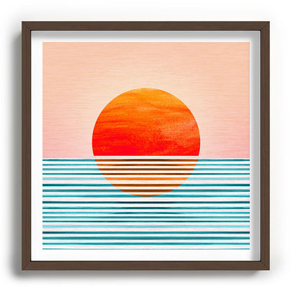 Minimalist Sunset III / Abstract Landscape Framed Art Print Gallery Image 101