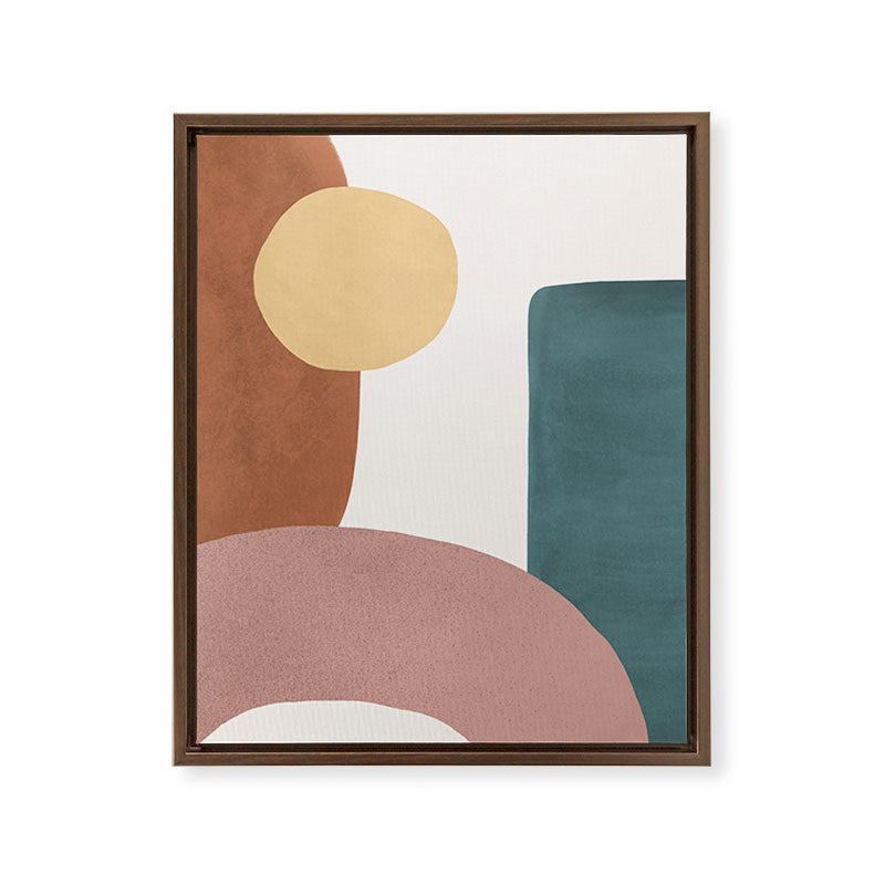 Abstract Earth 1-1 - Painted Shapes Framed Canvas Print Gallery Image 9