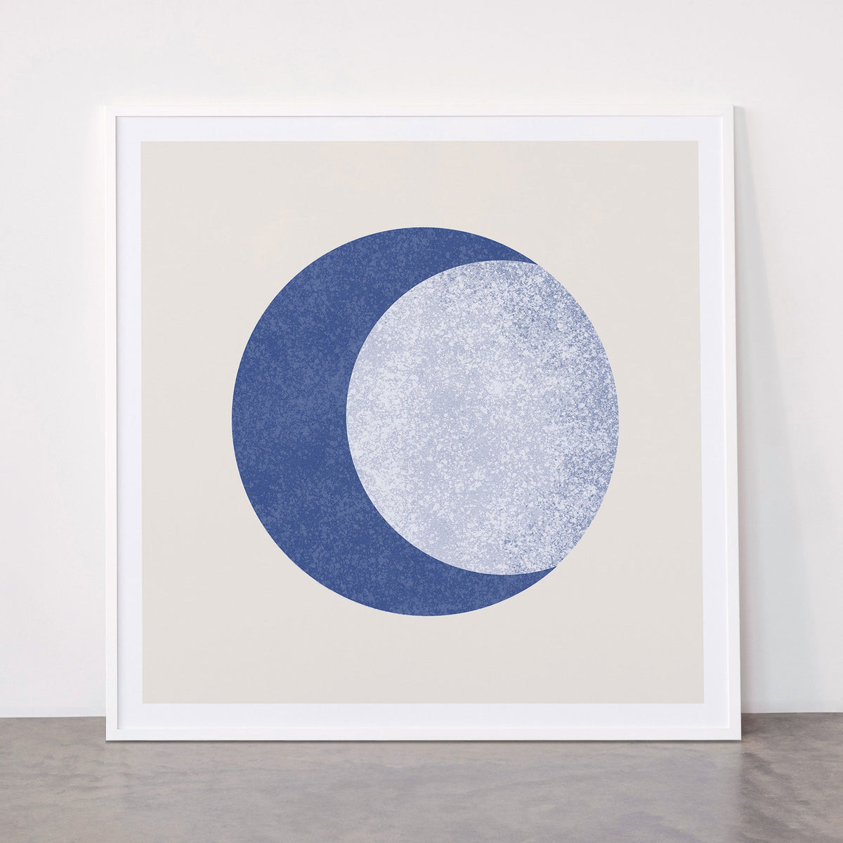 Moon Crescent - Blue Framed Art Print Gallery Image 43