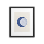 Moon Crescent - Blue Framed Art Print Gallery Image 1