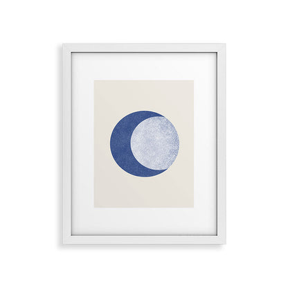 Moon Crescent - Blue Framed Art Print Gallery Image 30
