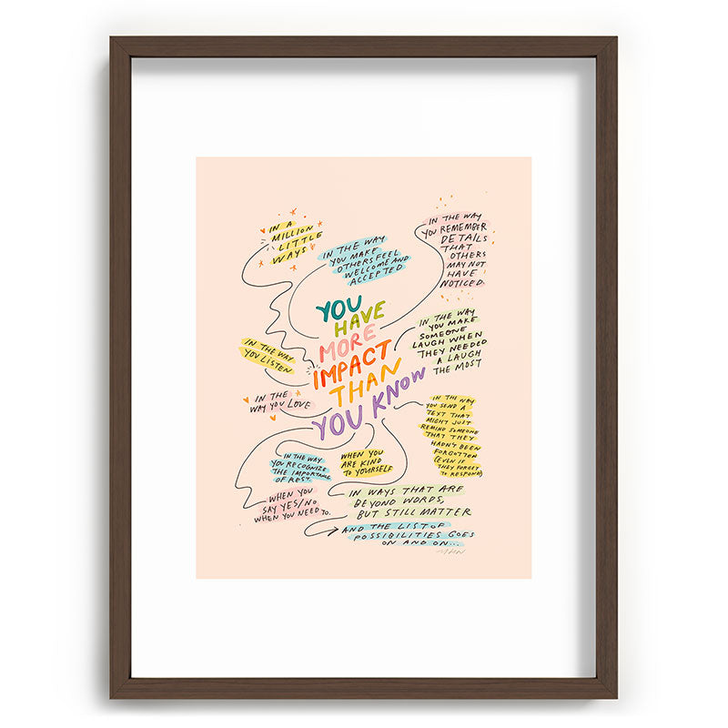 You have more impact than you know Framed Art Print Gallery Image 67