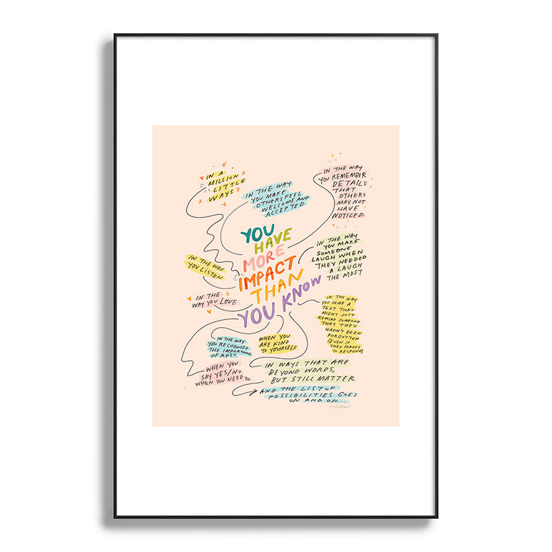 You have more impact than you know Framed Art Print Gallery Image 87