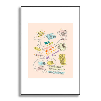 You have more impact than you know Framed Art Print Gallery Image 87