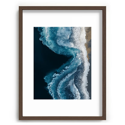 Aerial Ocean Waves - Coastal Wall Art Photography Framed Art Print Gallery Image 67
