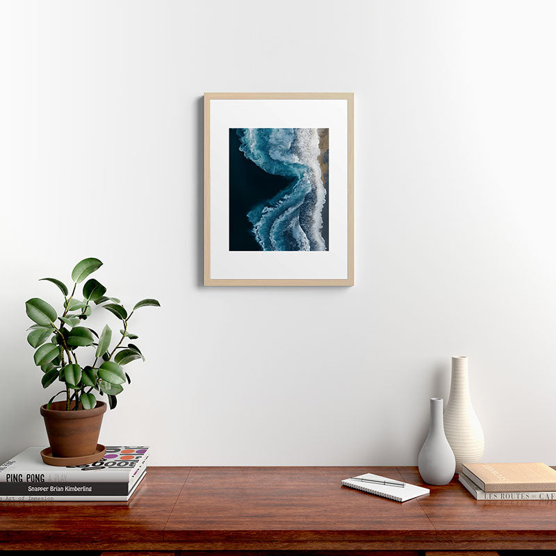 Aerial Ocean Waves - Coastal Wall Art Photography Framed Art Print Gallery Image 19