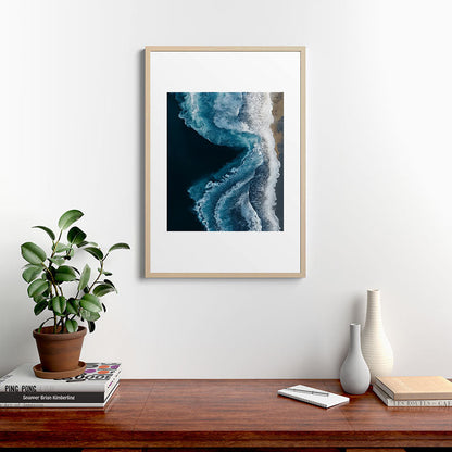 Aerial Ocean Waves - Coastal Wall Art Photography Framed Art Print Gallery Image 20