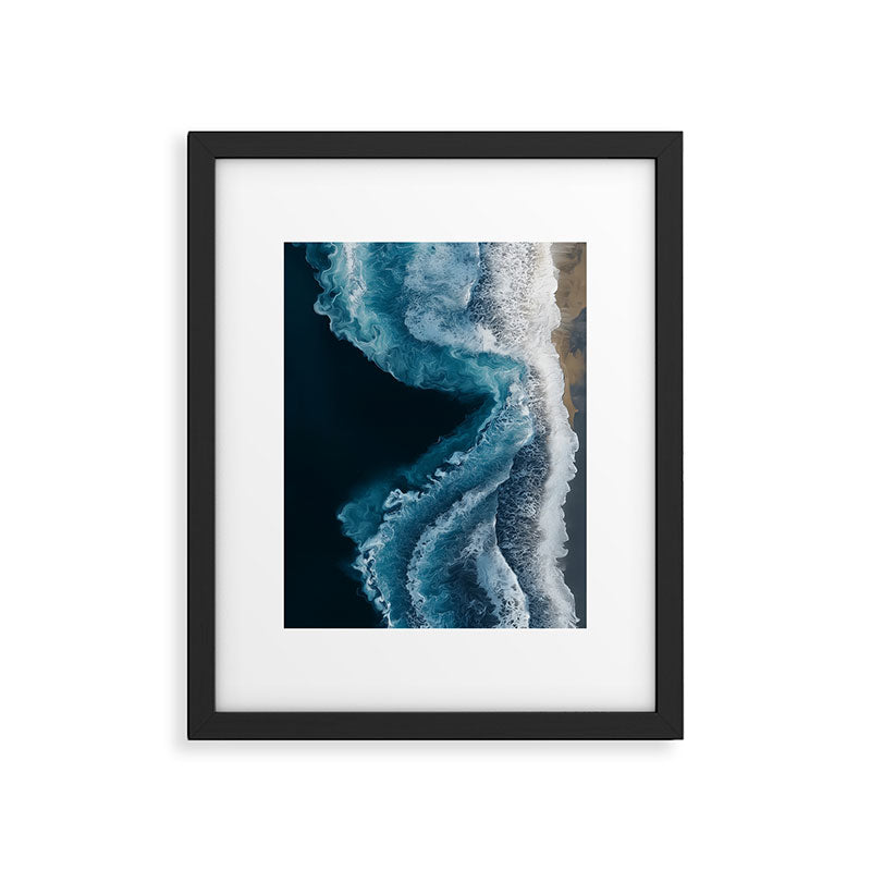 Aerial Ocean Waves - Coastal Wall Art Photography Framed Art Print Gallery Image 2