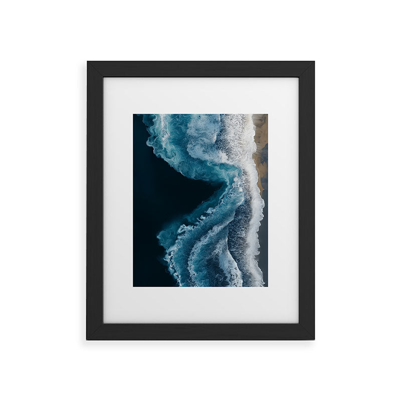 Aerial Ocean Waves - Coastal Wall Art Photography Framed Art Print Gallery Image 34