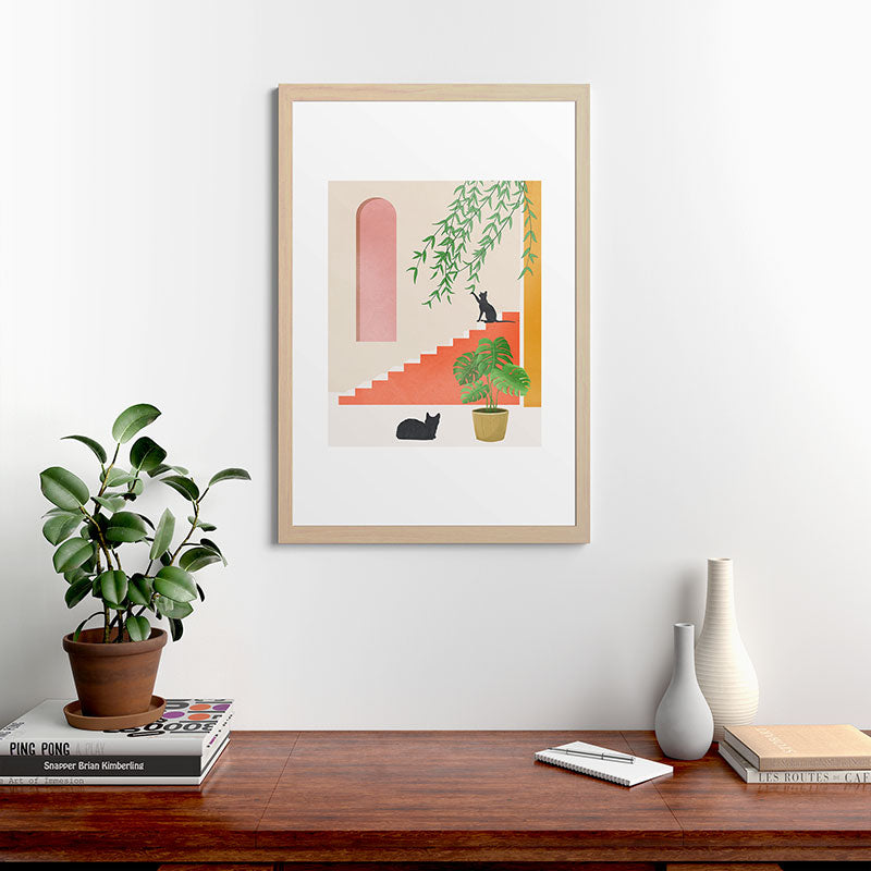 Cat Space II Framed Art Print Gallery Image 48