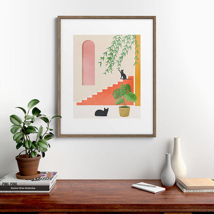 Cat Space II Framed Art Print Gallery Image 14