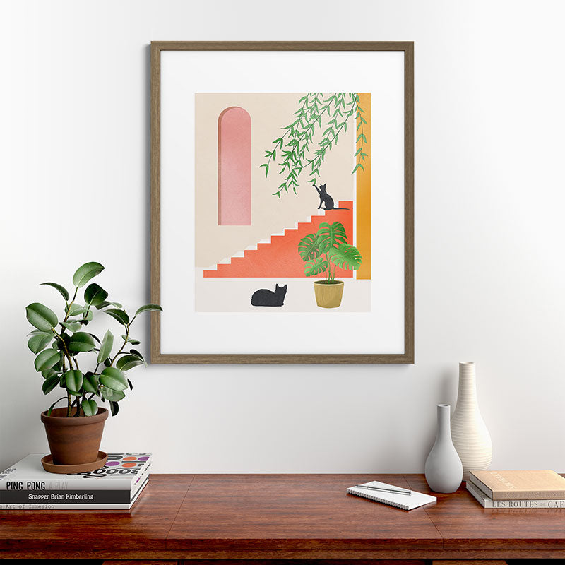 Cat Space II Framed Art Print Gallery Image 42