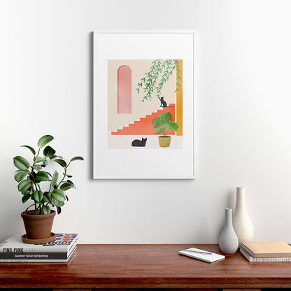 Cat Space II Framed Art Print Gallery Image 27