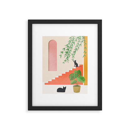 Cat Space II Framed Art Print Gallery Image 1