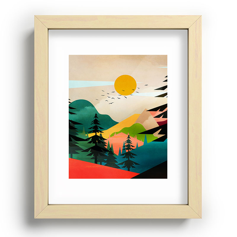 Colorful Morning in the Mountain Forest Framed Art Print Gallery Image 96