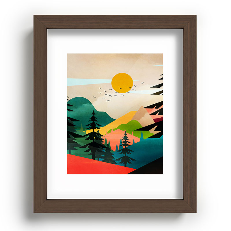 Colorful Morning in the Mountain Forest Framed Art Print Gallery Image 88
