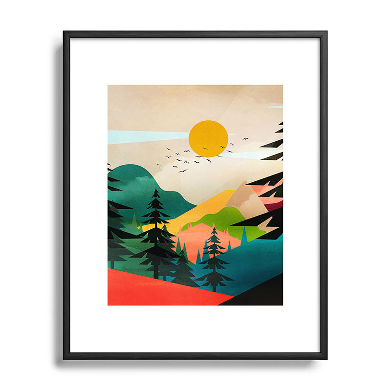 Colorful Morning in the Mountain Forest Framed Art Print Gallery Image 112