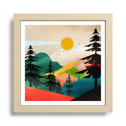 Colorful Morning in the Mountain Forest Framed Art Print Gallery Image 24