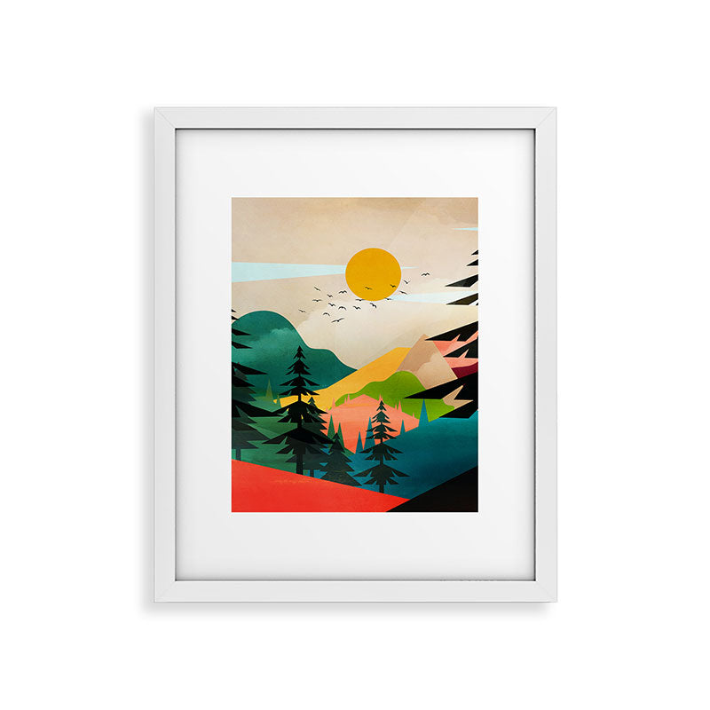 Colorful Morning in the Mountain Forest Framed Art Print Gallery Image 31