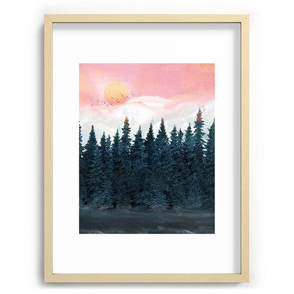 Forest Under the Sunset Framed Art Print Gallery Image 99