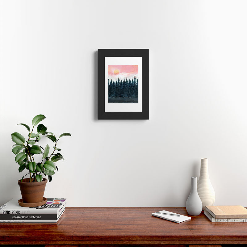 Forest Under the Sunset Framed Art Print Gallery Image 42