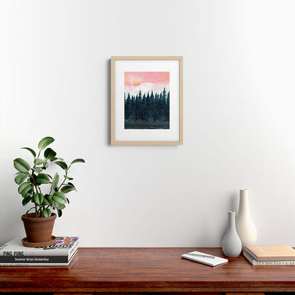 Forest Under the Sunset Framed Art Print Gallery Image 25