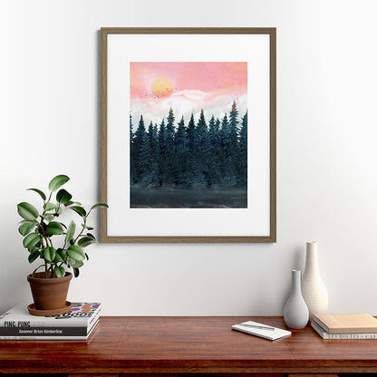 Forest Under the Sunset Framed Art Print Gallery Image 58