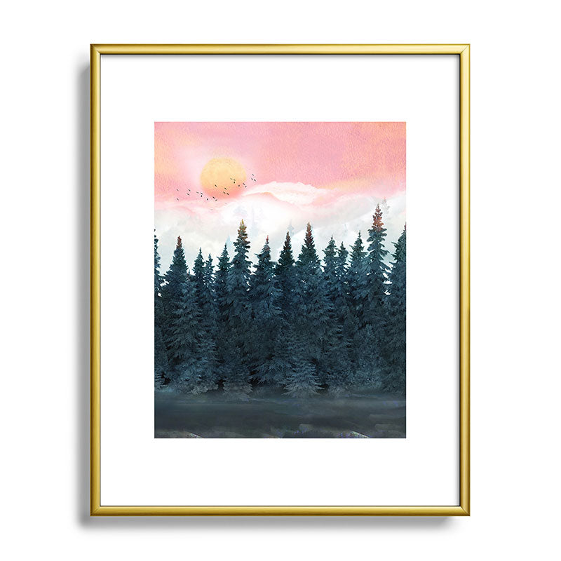 Forest Under the Sunset Framed Art Print Gallery Image 120