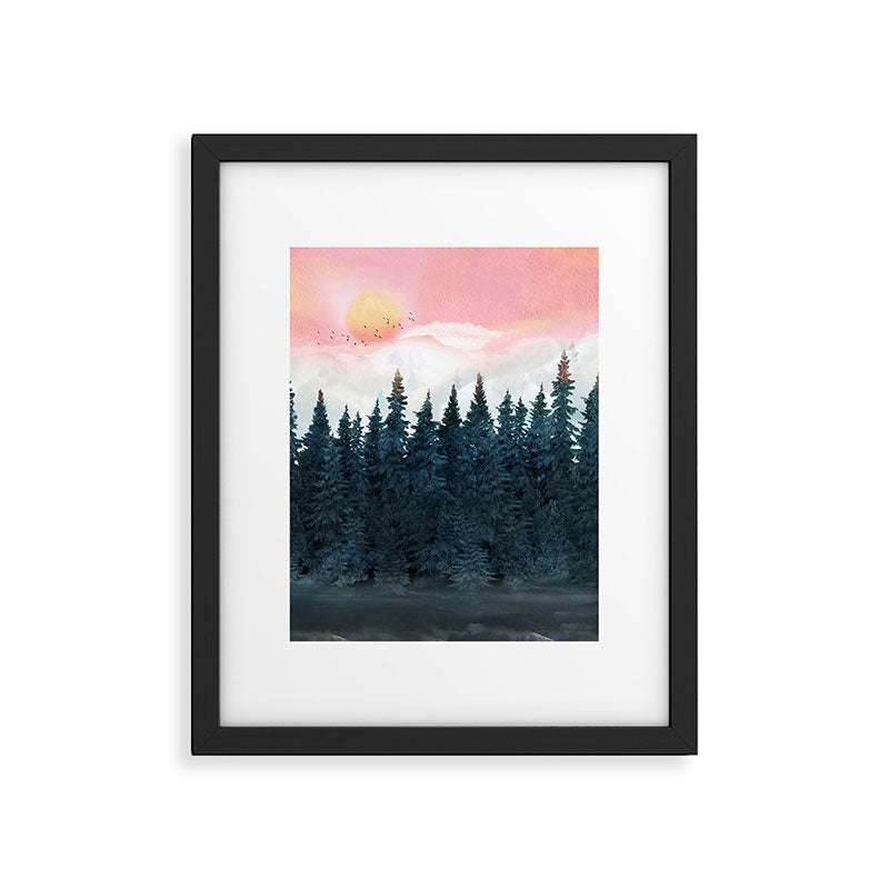 Forest Under the Sunset Framed Art Print Gallery Image 6