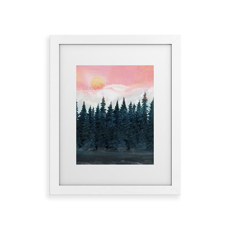 Forest Under the Sunset Framed Art Print Gallery Image 70