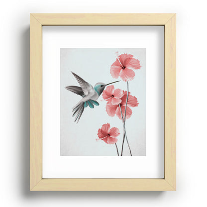 Hummingbird with Hibiscus Framed Art Print Gallery Image 69