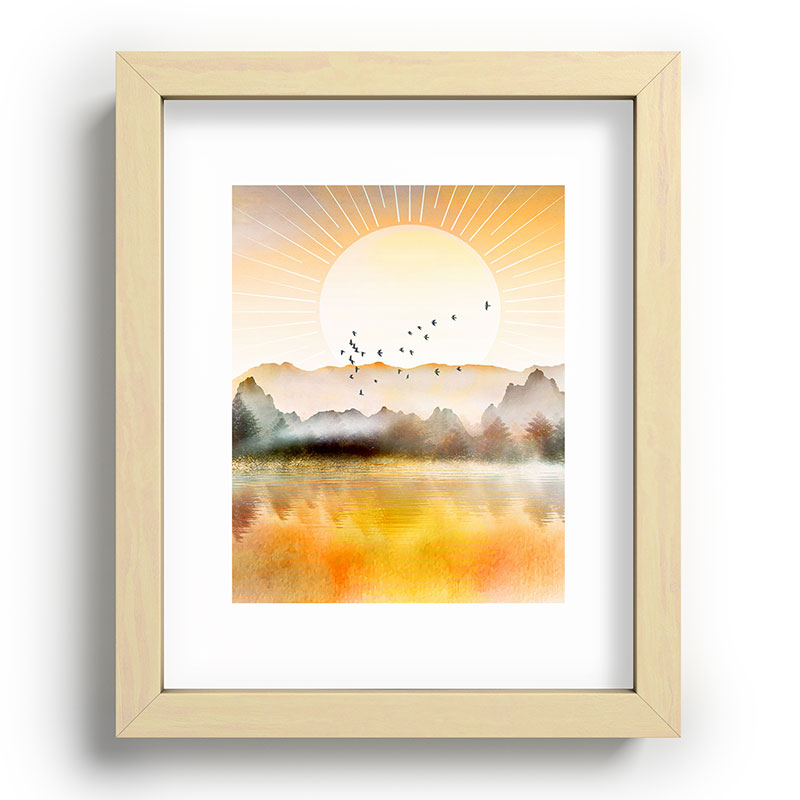 Lake Sunrise Framed Art Print Gallery Image 96