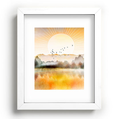 Lake Sunrise Framed Art Print Gallery Image 104