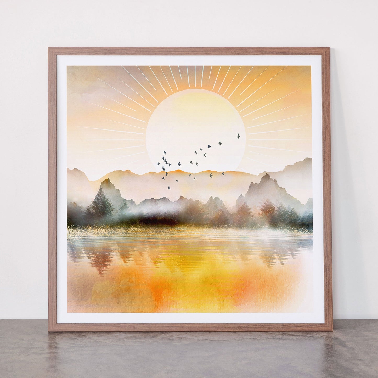 Lake Sunrise Framed Art Print Gallery Image 66