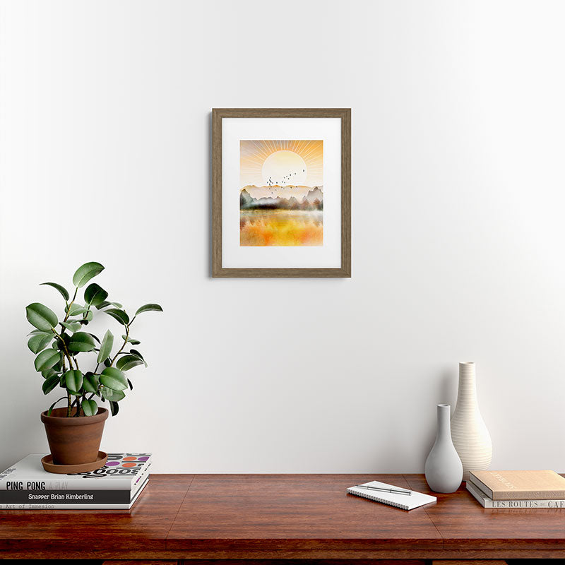 Lake Sunrise Framed Art Print Gallery Image 53