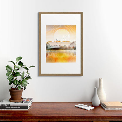 Lake Sunrise Framed Art Print Gallery Image 56