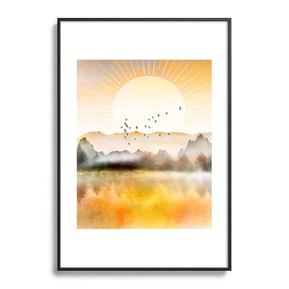 Lake Sunrise Framed Art Print Gallery Image 113