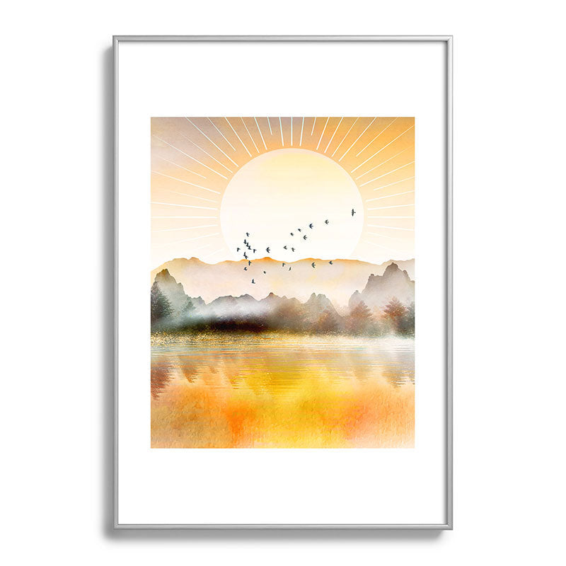 Lake Sunrise Framed Art Print Gallery Image 132