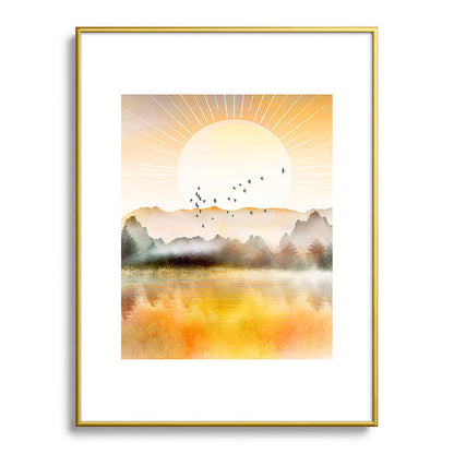 Lake Sunrise Framed Art Print Gallery Image 125